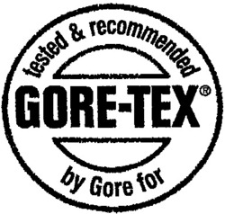 Міжнародна реєстрація торговельної марки № 791342: tested & recommended GORE-TEX by Gore for