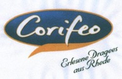 Міжнародна реєстрація торговельної марки № 792460: Corifeo Erlesene Dragees aus Rhede