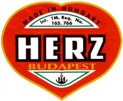 Міжнародна реєстрація торговельної марки № 799537: HERZ BUDAPEST