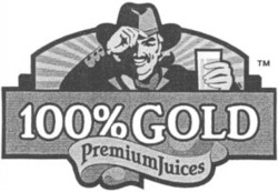 Міжнародна реєстрація торговельної марки № 800607: 100% GOLD Premium Juices