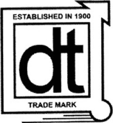 Міжнародна реєстрація торговельної марки № 805638: ESTABLISHED IN 1900 dt TRADE MARK