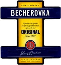 Міжнародна реєстрація торговельної марки № 827837: KARLOVARSKA BECHEROVKA ORIGINAL Since 1807