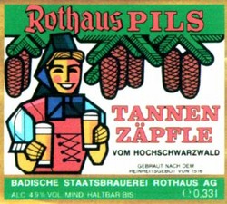 Міжнародна реєстрація торговельної марки № 845323: Rothaus PILS TANNEN ZÄPFLE VOM HOCHSCHWARZWALD