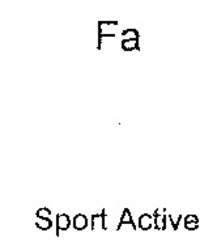 Міжнародна реєстрація торговельної марки № 862398: Fa Sport Active