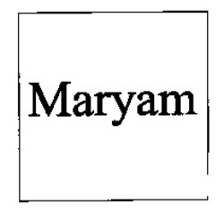 Міжнародна реєстрація торговельної марки № 884345: Maryam