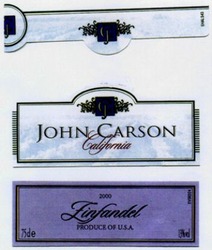 Міжнародна реєстрація торговельної марки № 891131A: JOHN CARSON California