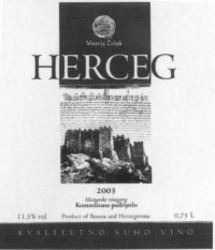 Міжнародна реєстрація торговельної марки № 894332: HERCEG Vinarija Citluk KVALITETNO SUHO VINO