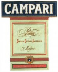 Міжнародна реєстрація торговельної марки № 912167: CAMPARI BITTER FRATELLI CAMPARI SUCCESSORI Milano - DAVIDE CAMPARI MILANO - ITALY