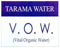 Міжнародна реєстрація торговельної марки № 948570: TARAMA WATER V.O.W. (Vital Organic Water)
