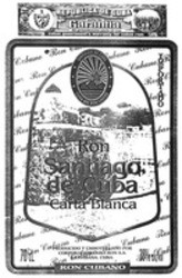 Міжнародна реєстрація торговельної марки № 962641: Ron Santiago de Cuba Carta Blanca