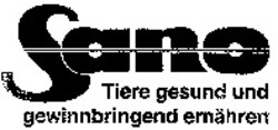 Міжнародна реєстрація торговельної марки № 979402: Sano Tiere gesund und gewinnbringend ernähren