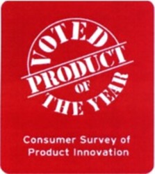 Міжнародна реєстрація торговельної марки № 993428: VOTED PRODUCT OF THE YEAR Consumer Survey of Product Innovation