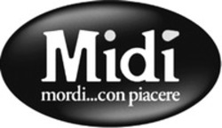 Міжнародна реєстрація торговельної марки № 999877: Midi mordi...con piacere