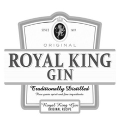 Заявка на торговельну марку № m202209774: "original recipe; pure grain spirit and fine ingredients; traditionally distilled; royal king gin; since 1689