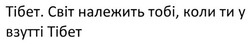 Заявка на торговельну марку № m201810465: тібет. світ належить тобі, коли ти у взутті тібет