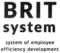Свідоцтво торговельну марку № 300043 (заявка m201919964): brit system; system of employee efficiency development