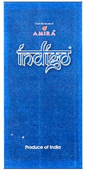 Свідоцтво торговельну марку № 120166 (заявка m200814060): amira; indigo; produce of india