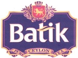 Заявка на торговельну марку № m200913300: batik; since 1824; pure ceylon tea