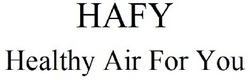 Свідоцтво торговельну марку № 294670 (заявка m201921448): hafy; healthy air for you
