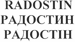 Свідоцтво торговельну марку № 158580 (заявка m201113567): radostin; радостін; радостин