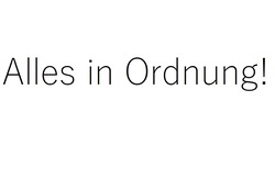 Заявка на торговельну марку № m202603930: alles in ordnung!