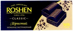 Свідоцтво торговельну марку № 137343 (заявка m201003467): fine chocolate roshen since 1996 classic; пористий шоколад екстрачорний; 56% какао; kakao