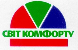 Заявка на торговельну марку № 96112765: СВІТ КОМФОРТУ; світ; комфорту