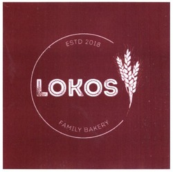 Заявка на торговельну марку № m201816765: lokos; estd 2018; family bakery
