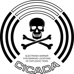 Заявка на торговельну марку № m202404110: цикада; cicada; electronic marker for marking locations of explosive items