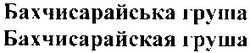 Свідоцтво торговельну марку № 57450 (заявка 20031212571): бахчисарайская груша; бахчисарайська груша