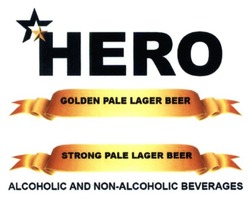 Заявка на торговельну марку № m201613648: hero; golden pale lager beer; strong pale lager beer; alcoholic and non-alcoholic beverages