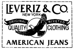 Заявка на торговельну марку № 95041401: LEVERIZ $ Co AMERICAN JEANS; leveriz; co; american; jeans