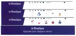 Заявка на торговельну марку № m201804621: le boutique; leboutique; красиві речі обирати легко!; парфуми