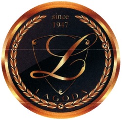 Заявка на торговельну марку № m201406598: lagoda; since 1947