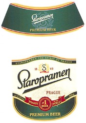 Свідоцтво торговельну марку № 167670 (заявка m201202441): 1869; asp; premium beer; #1 beer; in the world; staropramen the spirit of prague