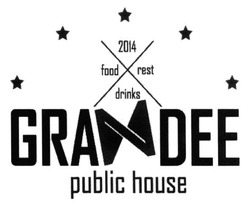 Свідоцтво торговельну марку № 215402 (заявка m201407639): grandee; public house; 2014; food; rest; drinks
