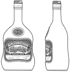 Свідоцтво торговельну марку № 110439 (заявка m200711969): appleton estata; estate; jamaica rum; vx