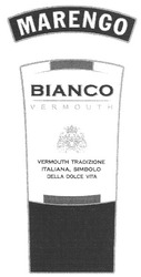 Свідоцтво торговельну марку № 124012 (заявка m200900561): marengo; bianco vermouth; vermouth tradizione italiana, simbolo; della dolce vita; 1982