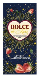 Заявка на торговельну марку № m202605412: бризки шампанського; чорний & зелений чай; dolce de luxe