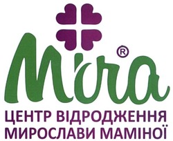 Заявка на торговельну марку № m201817898: mira; центр відродження мирослави маміної