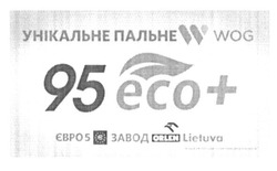 Заявка на торговельну марку № m201518710: унікальне пальне w wog; 95 eco+; євро 5 завод orlen lietuva