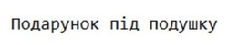 Заявка на торговельну марку № m202416764: подарунок під подушку