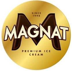 Заявка на торговельну марку № m202131268: since 1998; premium ice cream; magnat; м