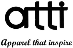 Свідоцтво торговельну марку № 314200 (заявка m202009003): atti apparel that inspire