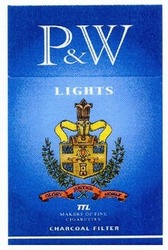 Свідоцтво торговельну марку № 199649 (заявка m201403191): p&w; pw; ttl; lights; charcoal filter; makers of fine cigarettes; glory justice nobile