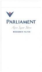 Свідоцтво торговельну марку № 183587 (заявка m201302921): aqua super slims; parliament; р; recessed filter