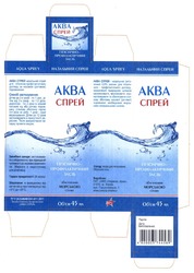 Свідоцтво торговельну марку № 211135 (заявка m201417607): аква спрей; спрей назальний; гігієнічно-профілактичний засіб; збагачений морською сіллю; aqua sprey