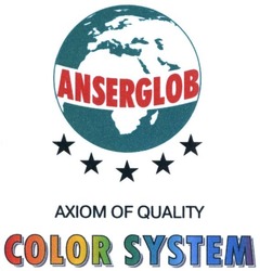 Свідоцтво торговельну марку № 294402 (заявка m201903051): anserglob; color system; axiom of quality