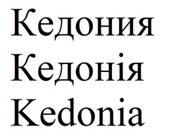 Свідоцтво торговельну марку № 343072 (заявка m202131189): kedonia; кедония; кедонія