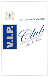 Заявка на торговельну марку № m200815282: club; classic blue; vip; v.i.p.; 20 class a cigarettes